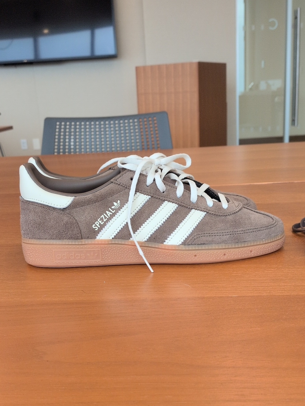 Adidas Handball Spezial Suede Sneakers in Mocha and White